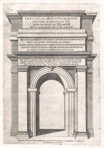 Speculum Romanae Magnificentiae- Front view of St. Lawrence Gateway, Rome MET DP870266