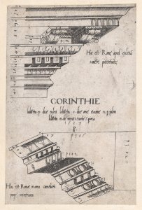 Speculum Romanae Magnificentiae- Entablatures from Santa Pudenziana and the Arch of Camigliano MET DP870174