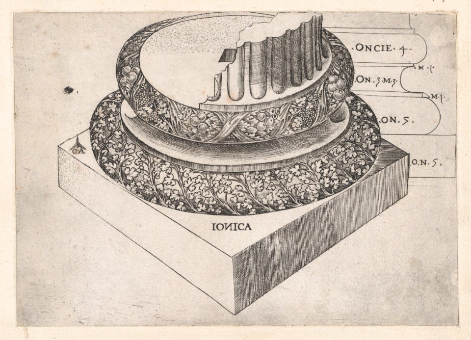 Speculum Romanae Magnificentiae- Ionic base MET DP870166