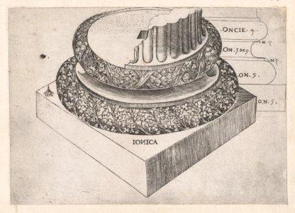 Speculum Romanae Magnificentiae- Ionic base MET DP870166
