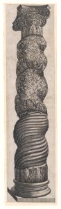 Speculum Romanae Magnificentiae- Grotesque Winding Column in St. Peter's MET DP870256