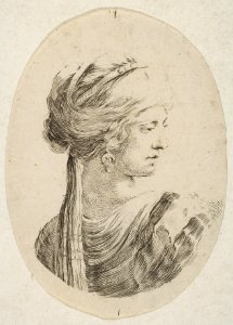 Sultana wearing a turban, in profile to the right, from 'Several heads in the Persian style' (Plusieurs têtes coiffées à la persienne) MET DP817432