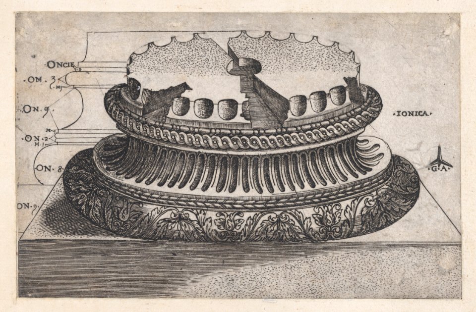 Speculum Romanae Magnificentiae- Ionic base MET DP870171
