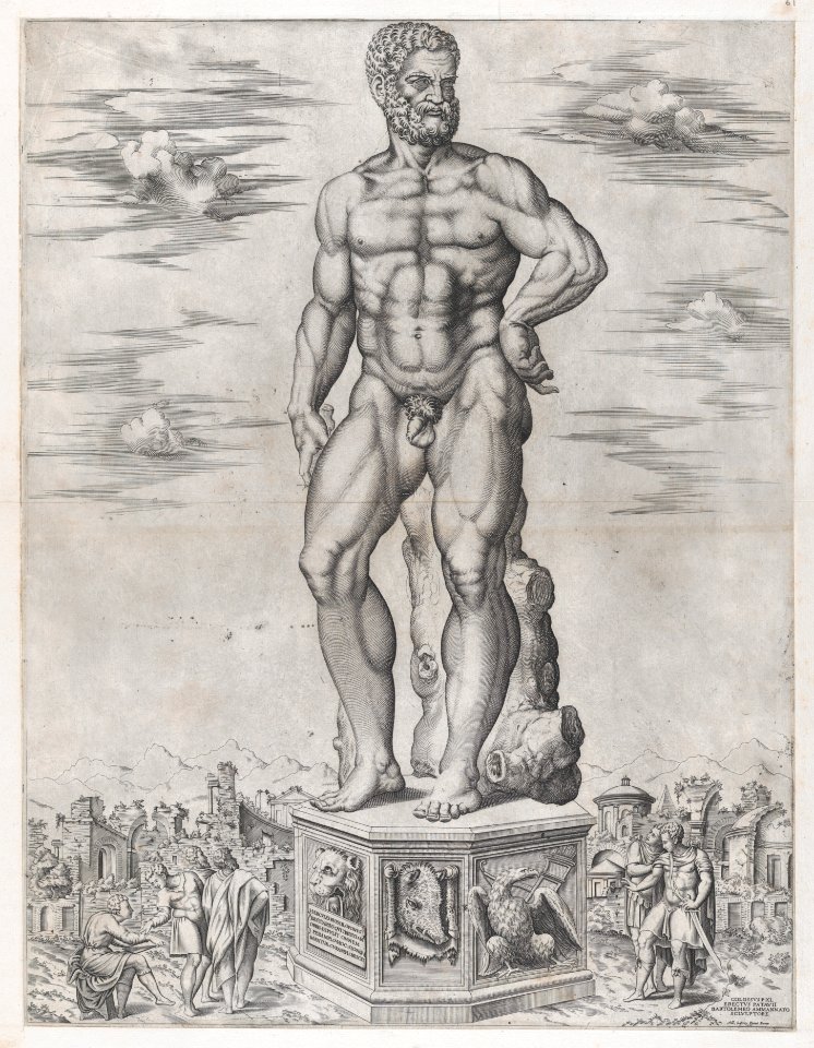 Speculum Romanae Magnificentiae- Hercules Colossus at Padua (L'Ercole di casa Benavides a Padova) MET DP870576