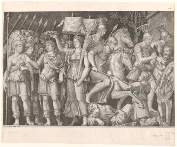 Speculum Romanae Magnificentiae- Trajan Between City of Victory and Rome MET DP870285
