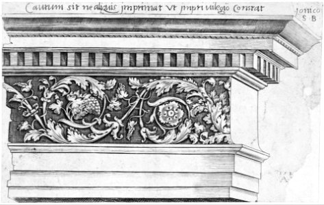 Speculum Romanae Magnificentiae- Ionic Entablature MET MM81616