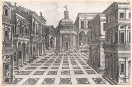 Speculum Romanae Magnificentiae- View of Buildings Adjoining the Capitol MET DP870254