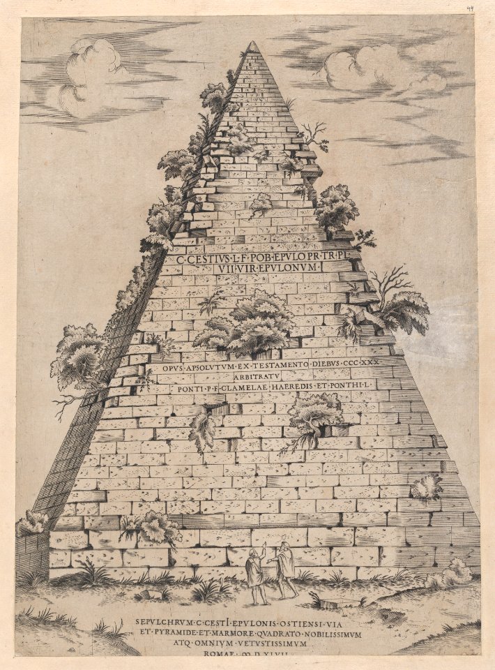Speculum Romanae Magnificentiae- Pyramid of Caius Cestius MET DP870263
