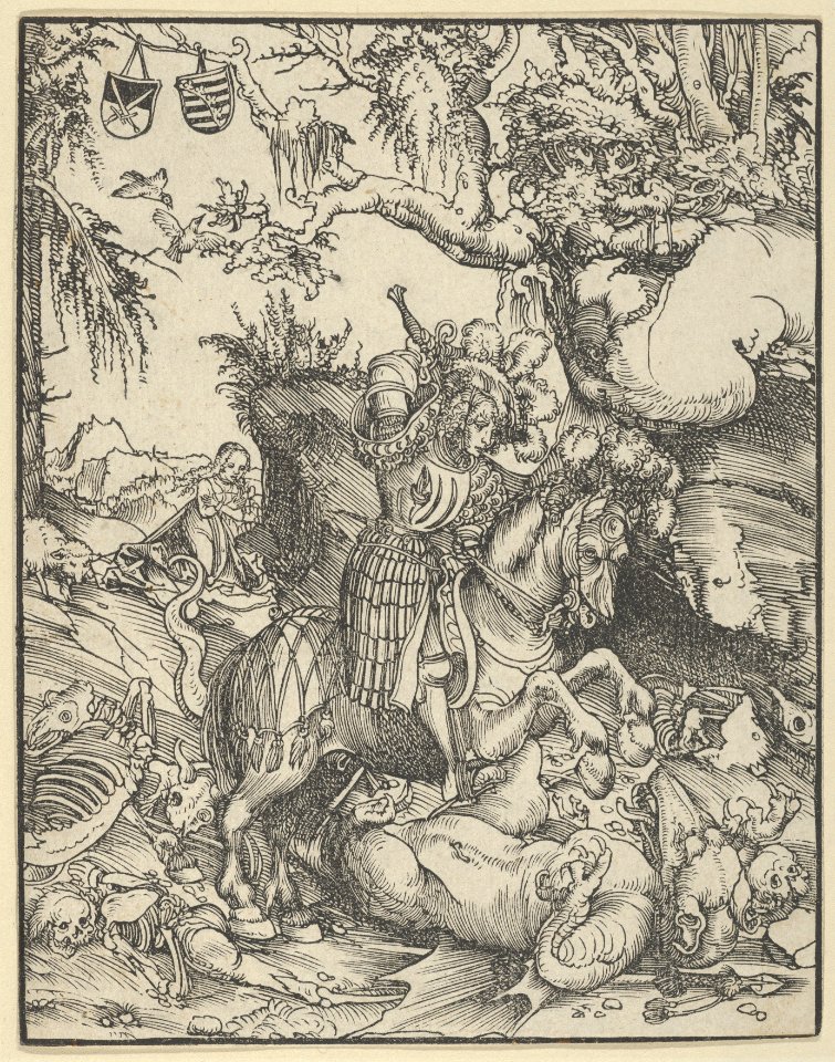 St. George on Horseback Slaying the Dragon MET DP842107