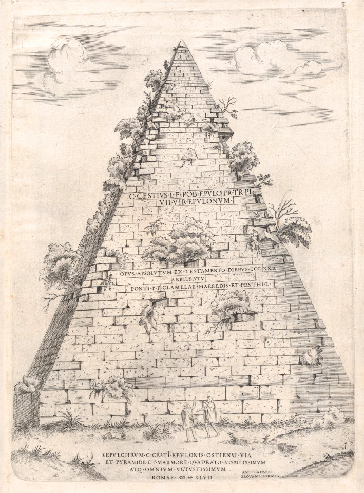 Speculum Romanae Magnificentiae- Pyramid of Caius Cestius MET DP870261