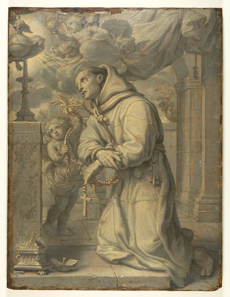St. Paschal Baylon Adoring the Blessed Sacrament MET DP813409