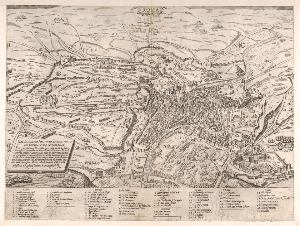 Speculum Romanae Magnificentiae- View of Rome from the North MET DP856843