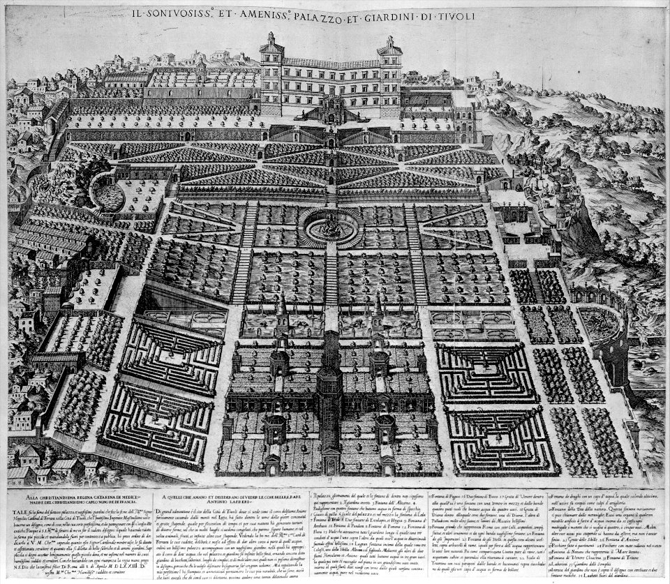 Speculum Romanae Magnificentiae- Tivoli Palace and Gardens MET MM24259