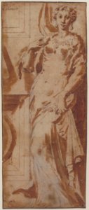 Standing Female Figure and Ornamental Framework. MET 2006.393.29