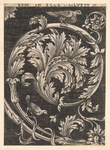 Speculum Romanae Magnificentiae- Ornamental foliage from churches MET DP870056