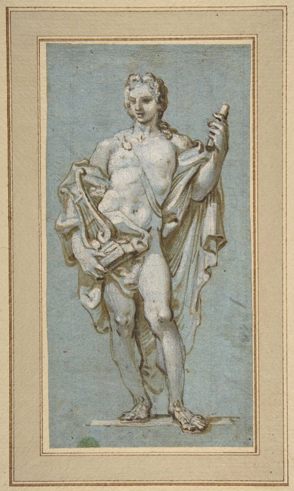 Standing Figure of Apollo with a Lyre, Paolo Gerolamo Piola, between 1666 and 1724