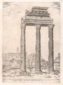 Speculum Romanae Magnificentiae- Portico of the Temple of Julius MET DP870262