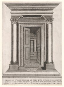 Speculum Romanae Magnificentiae- Portal of the Temple of Romulus and Remus MET DP870070