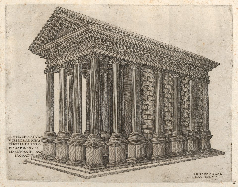 Speculum Romanae Magnificentiae- The Temple of Fortune in Rome MET DP870088
