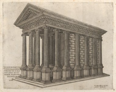 Speculum Romanae Magnificentiae- The Temple of Fortune in Rome MET DP870088