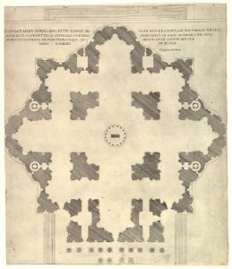 Speculum Romanae Magnificentiae- Plan of St. Peter's MET DP826758