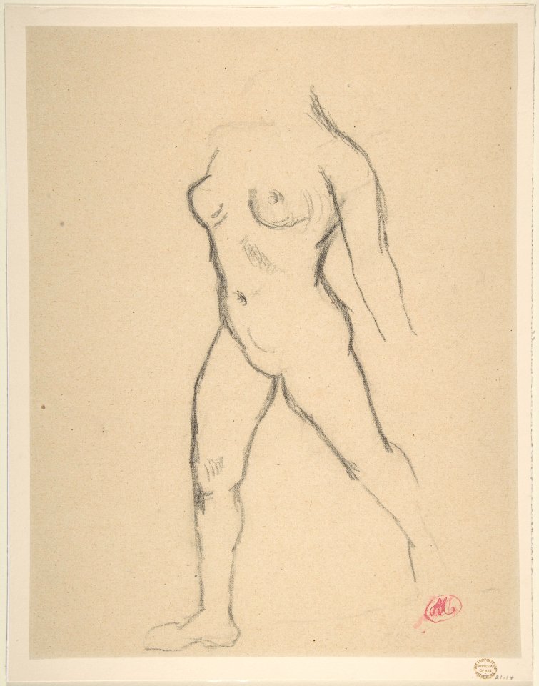 Study for "Action in Chains (Monument to Louis-Auguste Blanqui)" or "Île de France (Woman Walking in Water)", 1905-07 MET DP807600