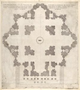 Speculum Romanae Magnificentiae- Plan of St. Peter's MET DP830869