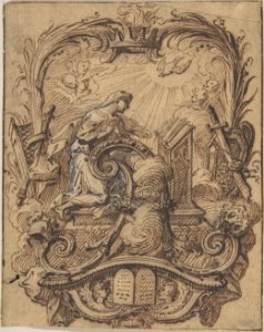 Study for a Decorated Initial A with the Annunciation MET DP807783