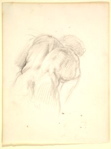 Study for a Male Figure in "Comus–The Measure" (recto); Reclining Male Nude (verso) MET DP829490