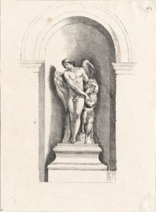 Standing male angel looking down to left and holding a ram; allegory of Summer; after a bas-relief on the Fontaine des Quatre-Saisons (Paris) MET DP876441