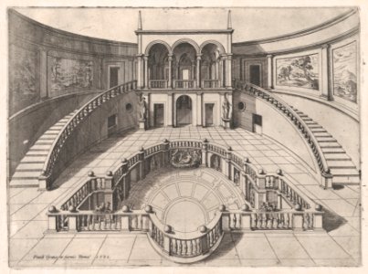 Speculum Romanae Magnificentiae- The Great Hall within the Farnese Palace MET DP870755