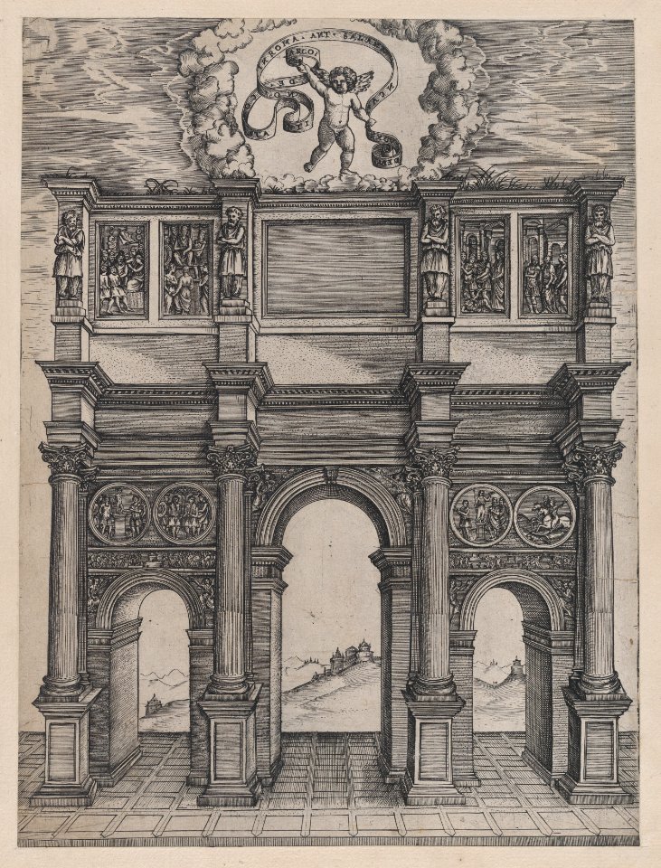Speculum Romanae Magnificentiae- The Arch of Constantine, Rome MET DP870081