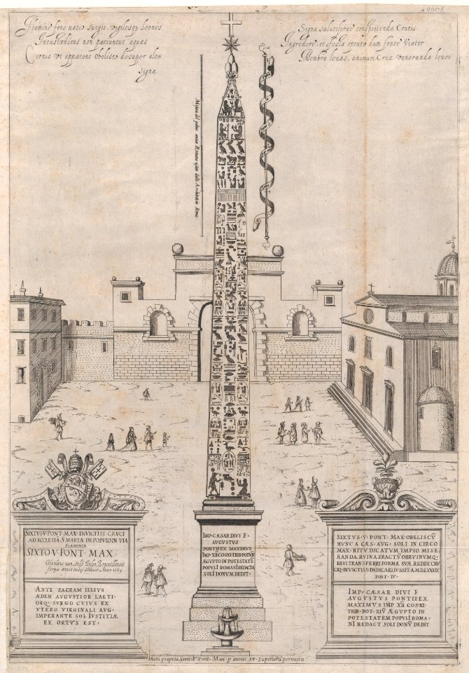 Speculum Romanae Magnificentiae- The Egyptian Obelisk of Augustus MET DP870556
