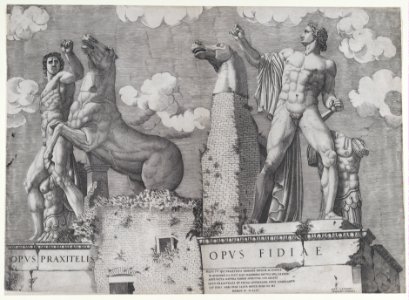 Speculum Romanae Magnificentiae- Statues of the Dioscuri at the Quirinal MET DP870567