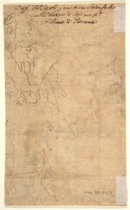 Standing Male Figure Holding a Sword (King Otto of Hungary; recto); Sketch of Standing Male Figure (verso). MET DP809176