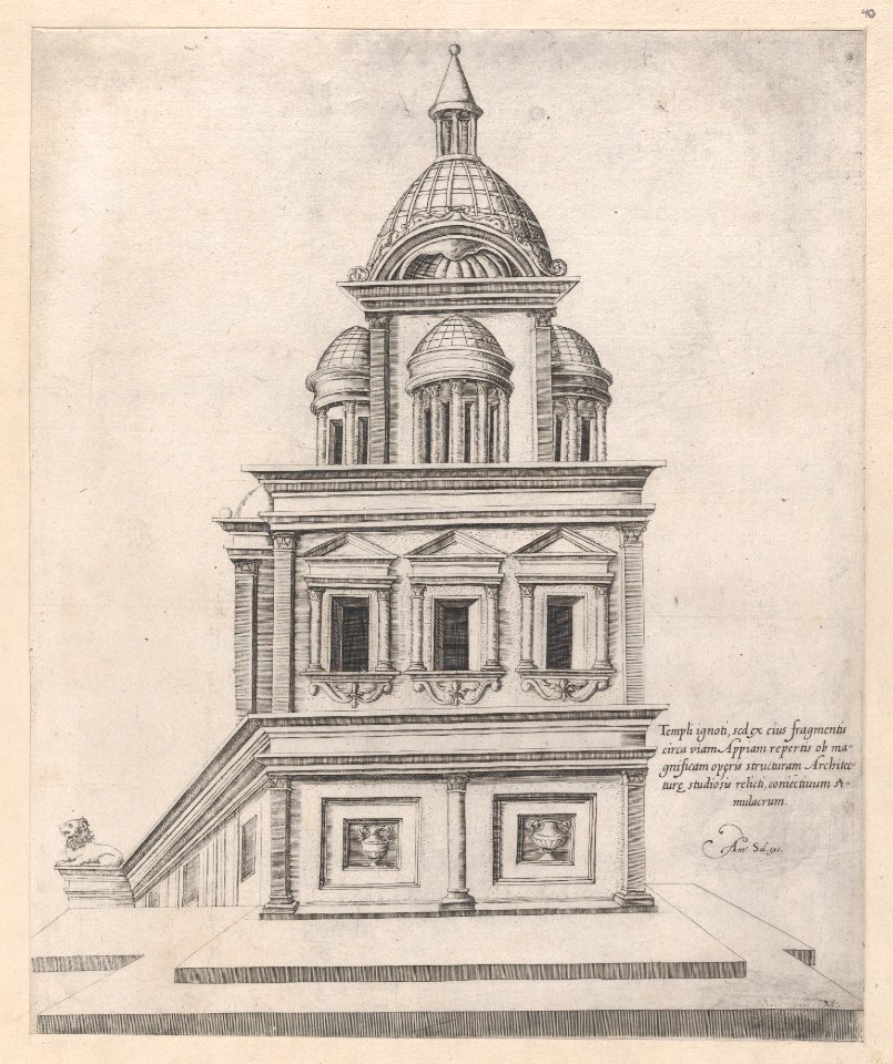 Speculum Romanae Magnificentiae- Temple near the Appian Way MET DP870264
