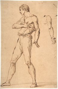 Standing Man with His Right Hand on His Chest MET DP808434