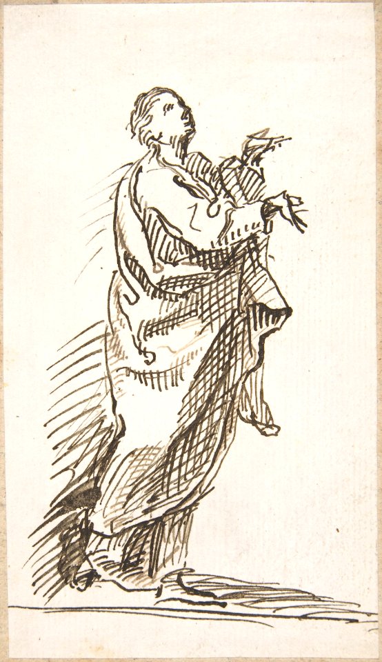 Standing Male Figure with Hands Raised MET DP800398