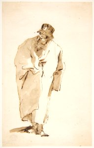 Standing Man in a Full Coat and High Hat with a Medaillon MET DP811970
