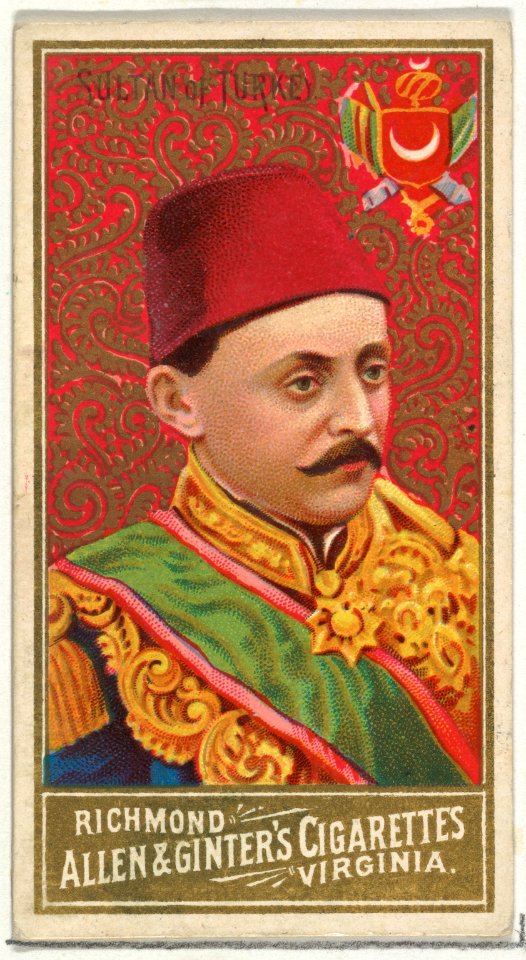 Sultan of Turkey, from World's Sovereigns series (N34) for Allen & Ginter Cigarettes MET DP838723