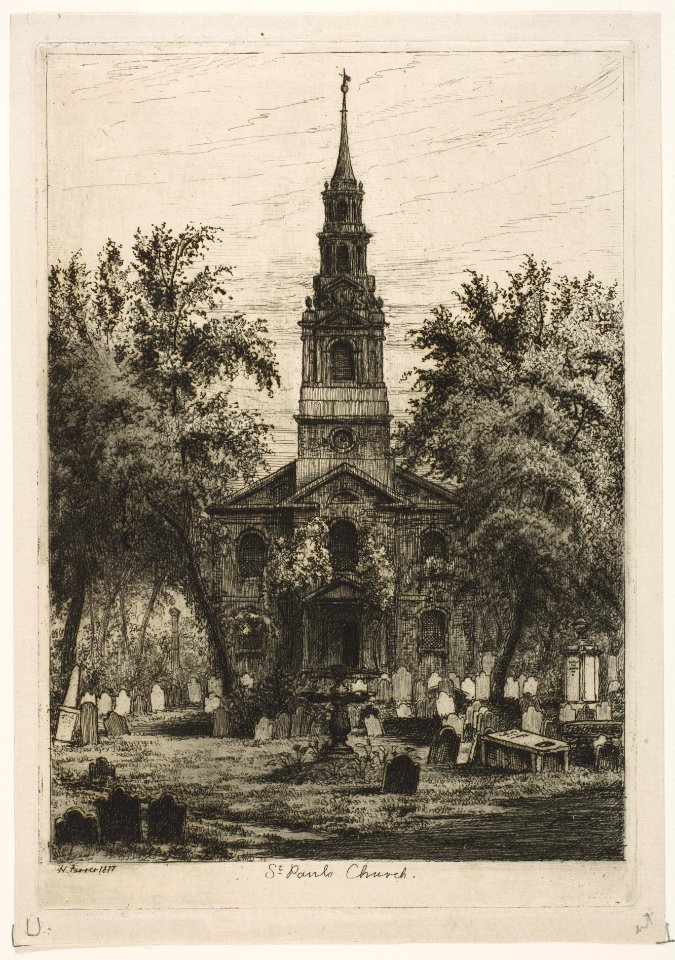 St. Paul's Chapel, New York (from Scenes of Old New York) MET DP818547