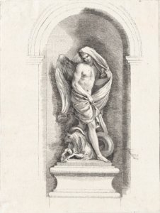 Standing male angel holding drapery and standing over a ram; allegory of Spring; after bas-relief on Fontaine des Quatre-Saisons (Paris) MET DP876438