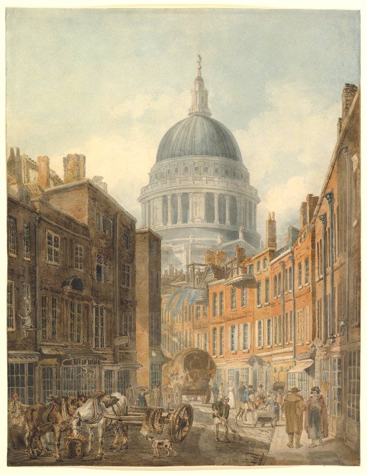 St. Paul's Cathedral from St. Martin's-le-Grand MET DP821131