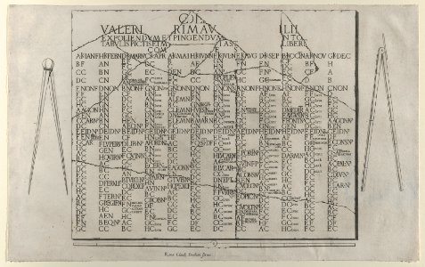 Speculum Romanae Magnificentiae- Tablet with Calendar from the Farnese Palace MET DP870334