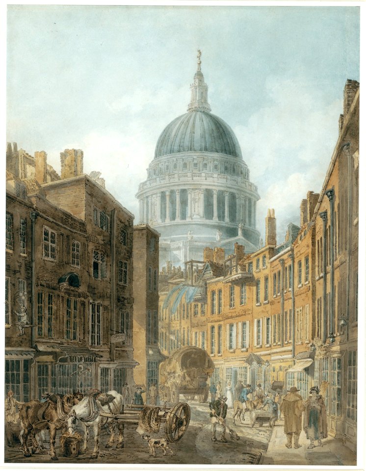 St. Paul's Cathedral from St. Martin's-le-Grand MET 2002.435