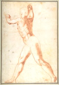 Standing Nude Man (recto); Three Studies of Soldiers (verso) MET DP801719