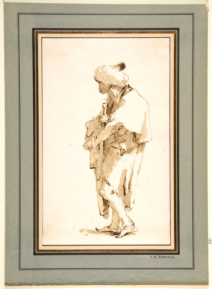 Standing Man in a Turban, Holding a Sword MET DP811975