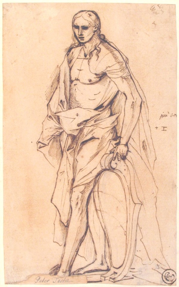 Standing Male Figure Supporting a Shield MET 64.201
