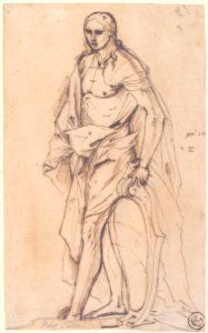 Standing Male Figure Supporting a Shield MET 64.201