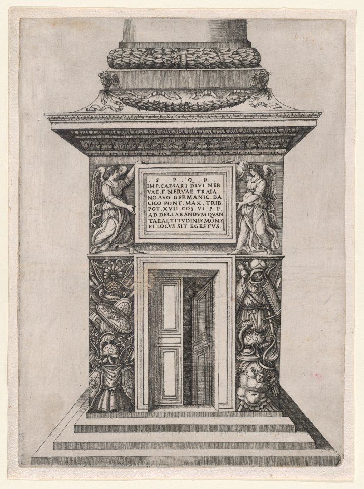 Speculum Romanae Magnificentiae- The Pediment Base of Trajan's Column MET DP870075